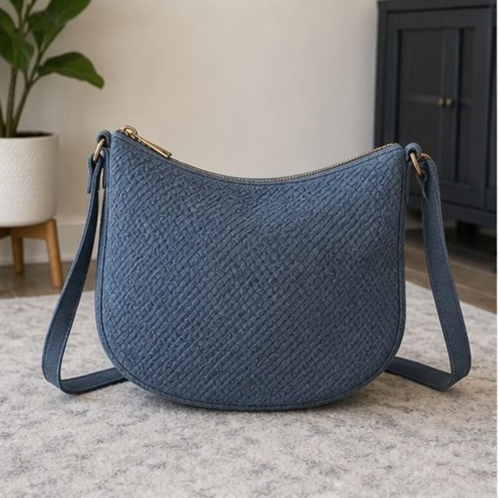 Slate Woven Crossbody Bag